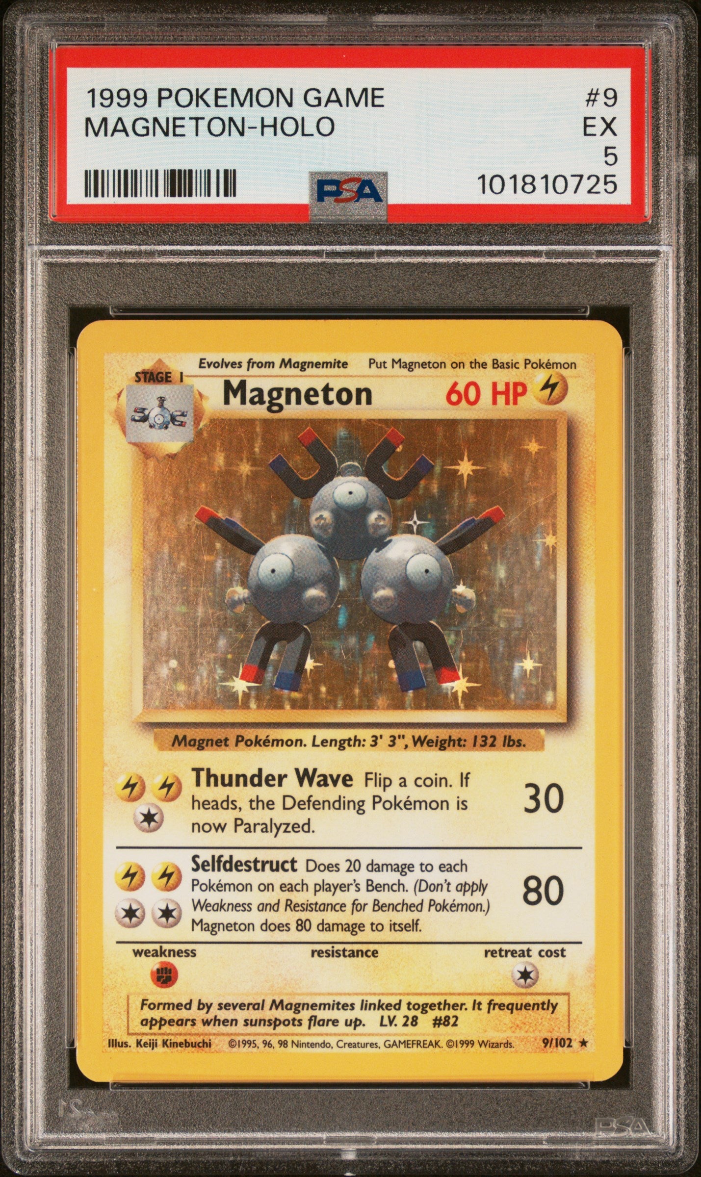 1999 Pokemon Game #9 Magneton-Holo PSA 5