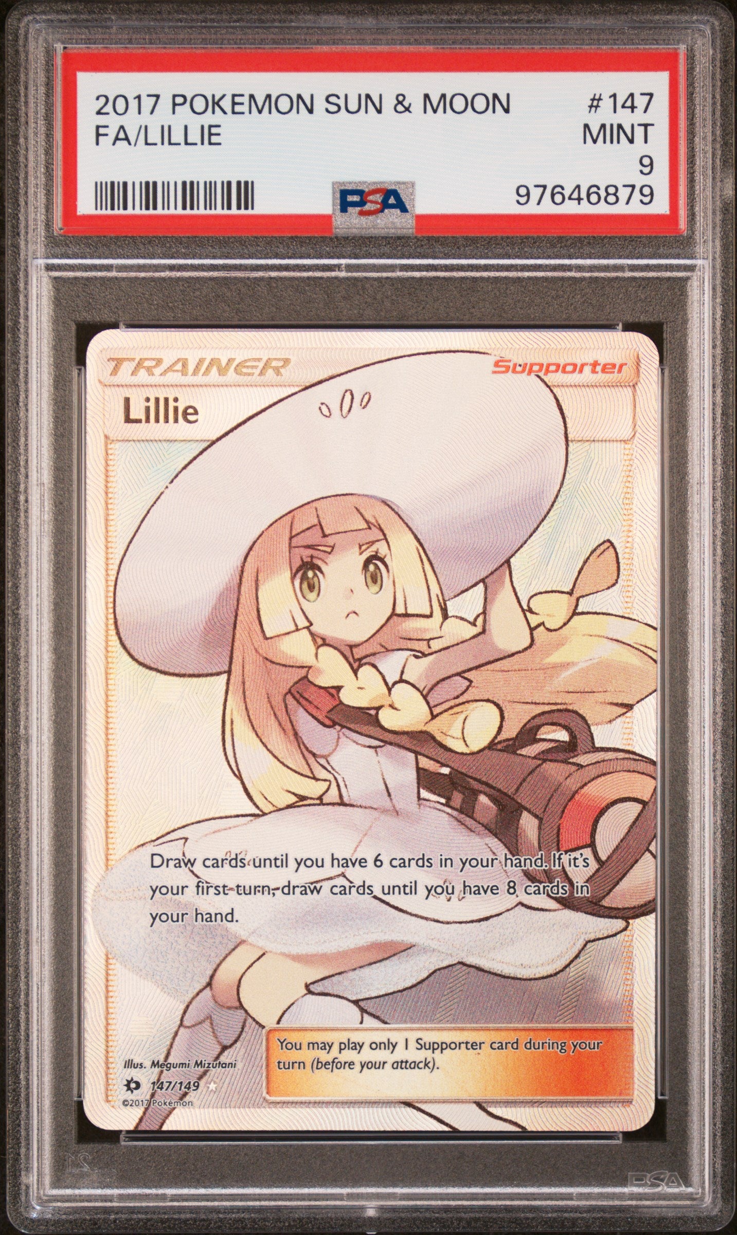 2017 Pokemon Sun & Moon Fa/Lillie #147 PSA 9