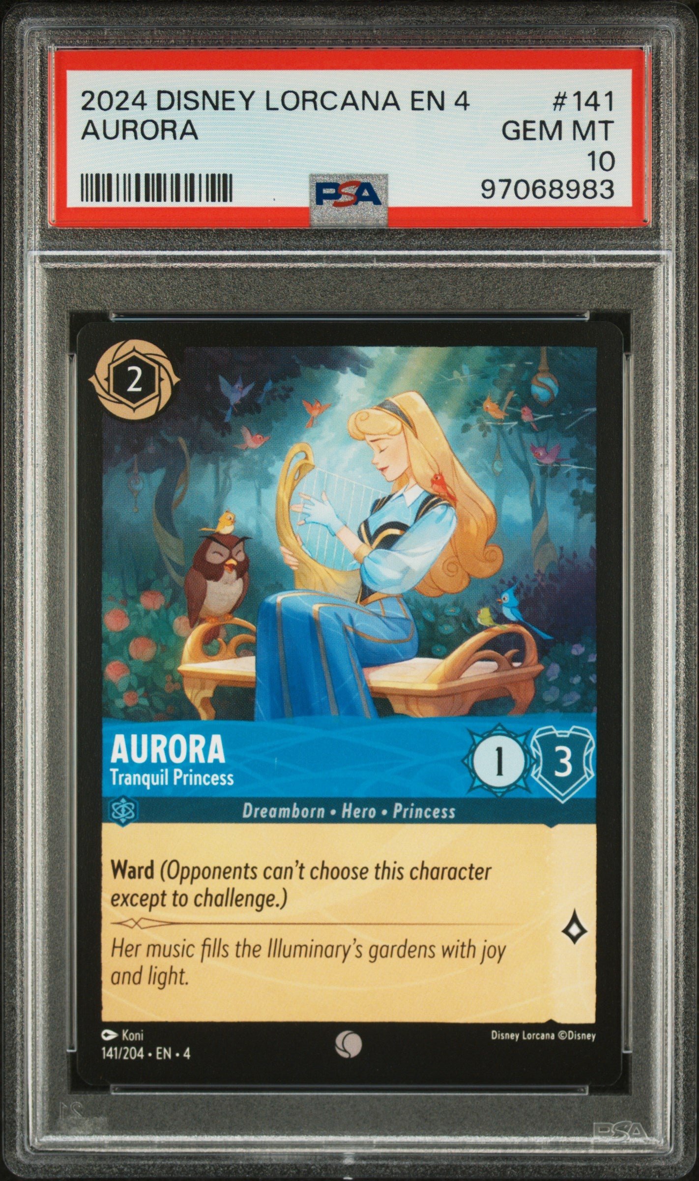 2024 Disney Lorcana En 4-Ursula'S Return Aurora #141 PSA 10