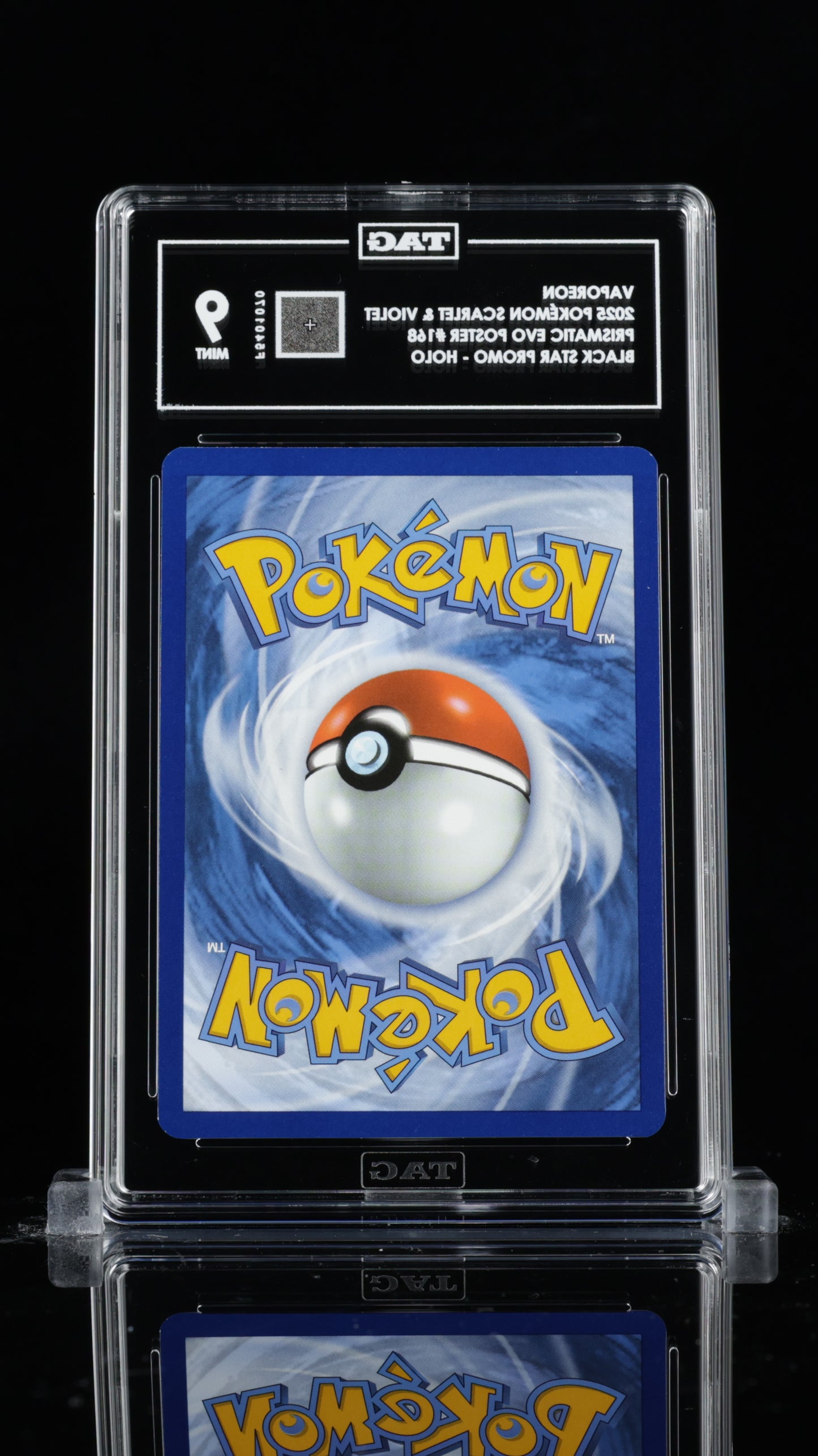 TAG 9 Vaporeon #168 2025 Prismatic Evolutions Poster Collection PSA 9