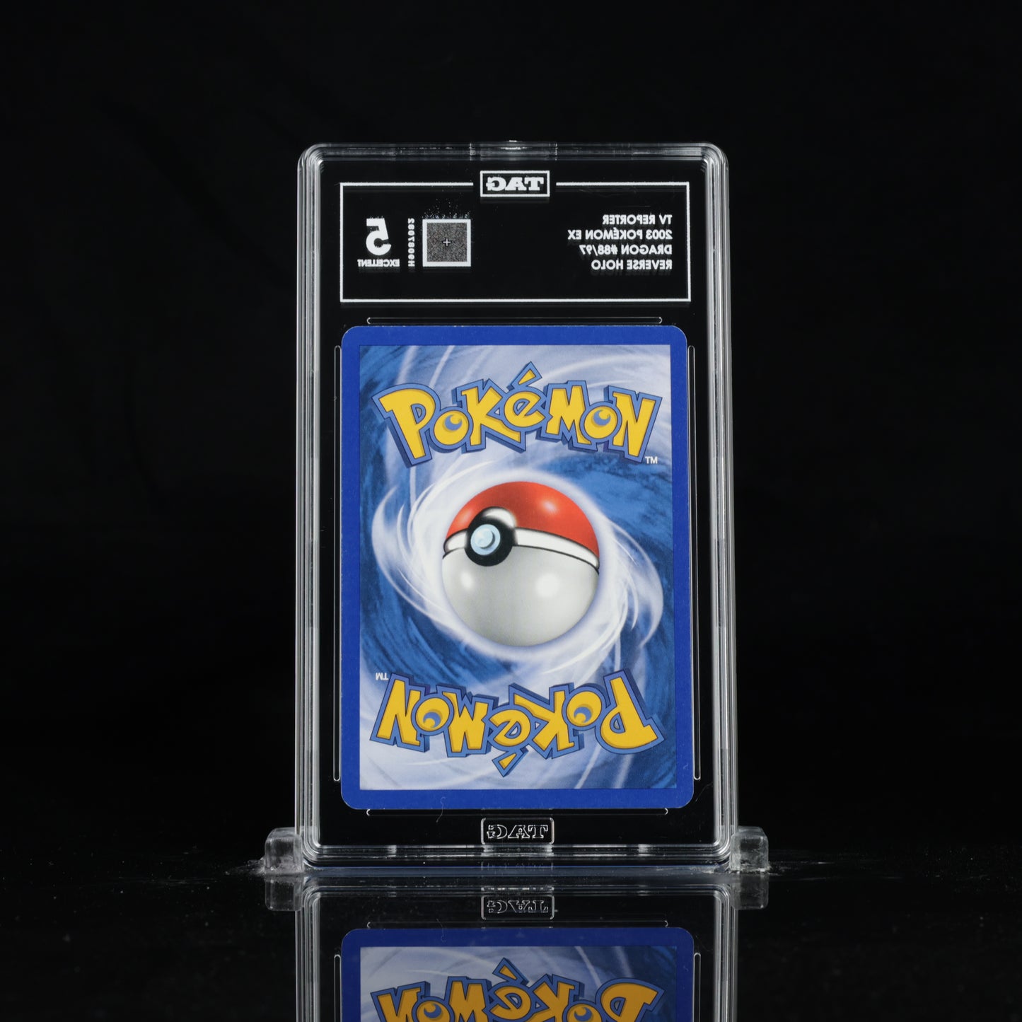 TAG 5 2003 POKÉMON EX #88/97 DRAGON TV REPORTER - PSA