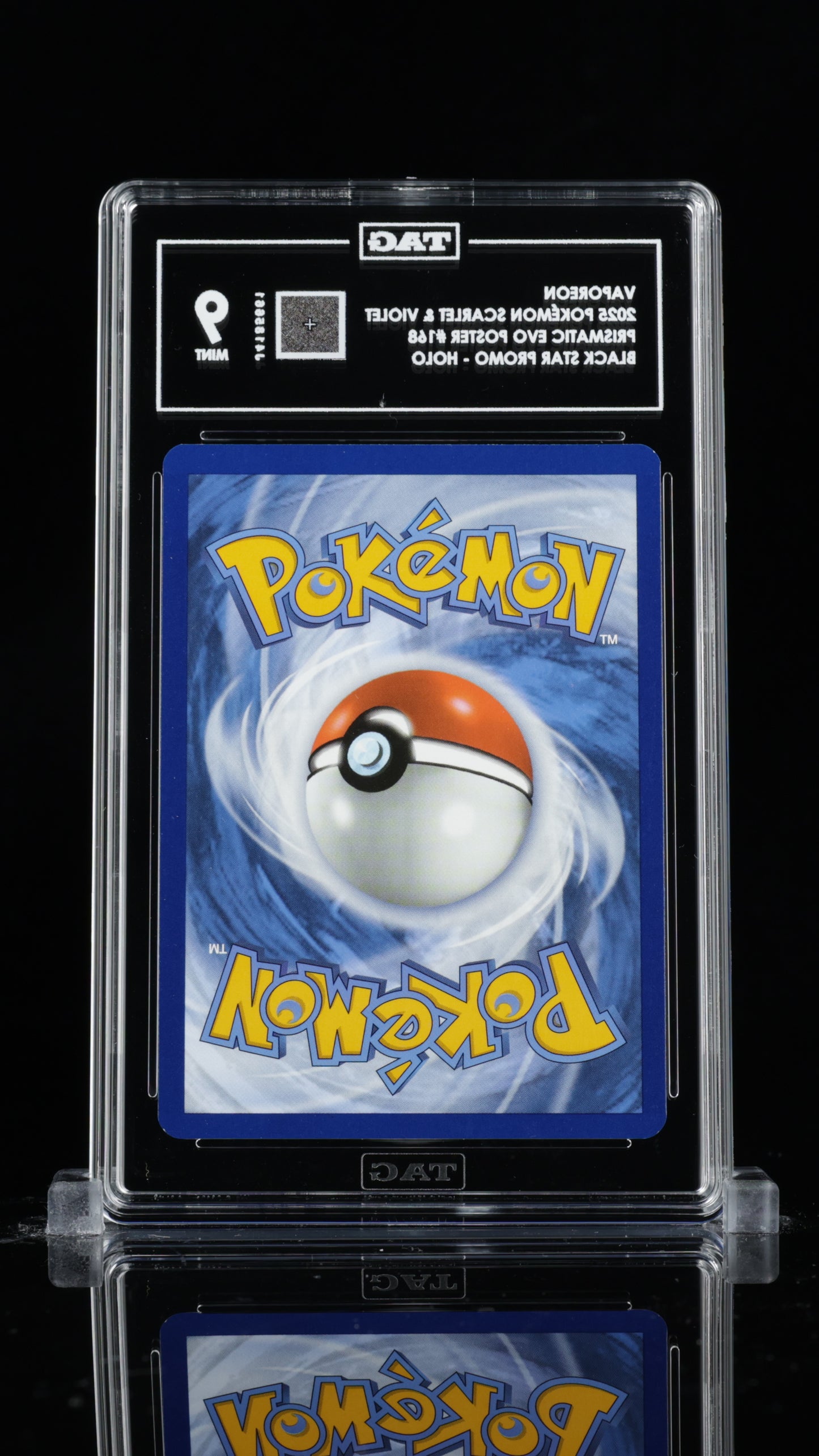 TAG 9 Vaporeon #168 2025 Prismatic Evolutions Poster Collection PSA 9