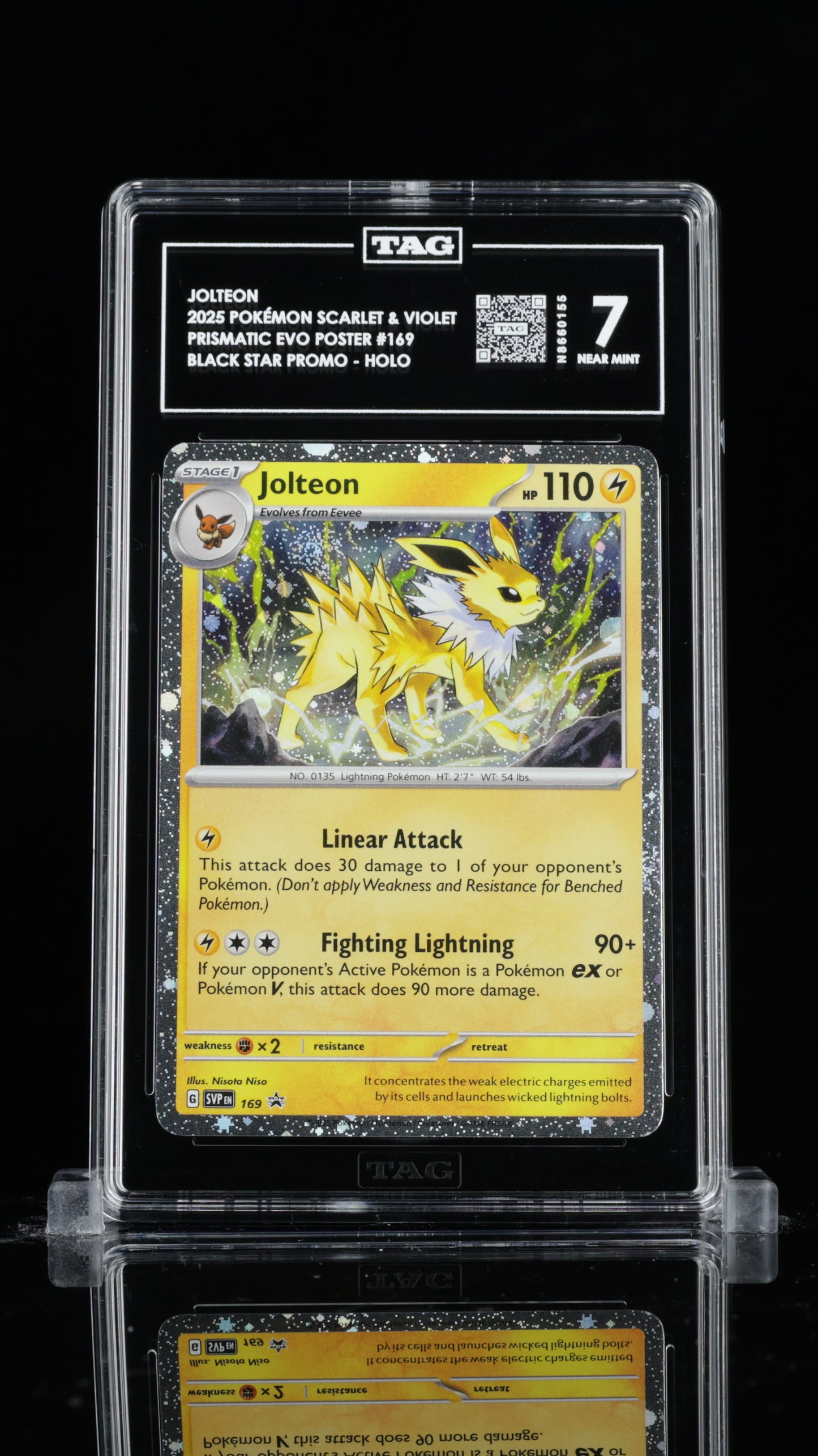TAG 7 Jolteon #169 2025 Prismatic Evolutions Poster Collection PSA 7