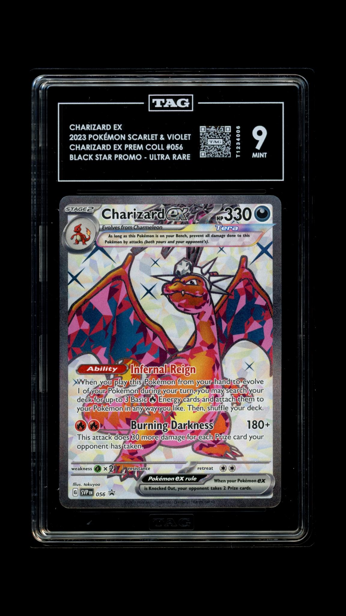 TAG 2023 Charizard ex Premium Collection #056 - 9 MINT PSA