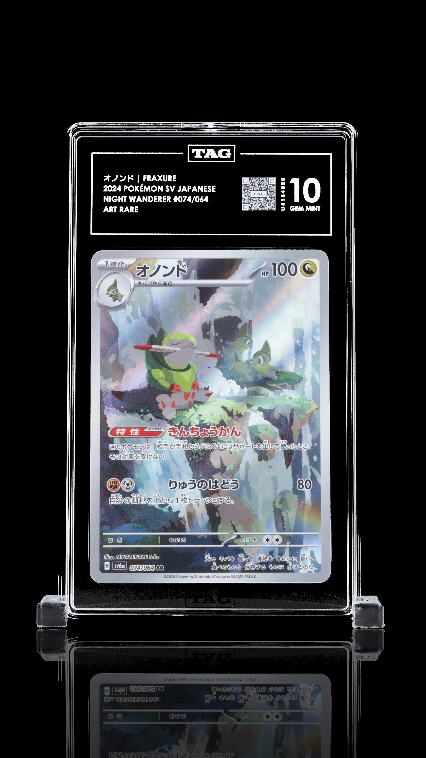 TAG 10 Fraxure #074/064 2024 Night Wanderer PSA 10