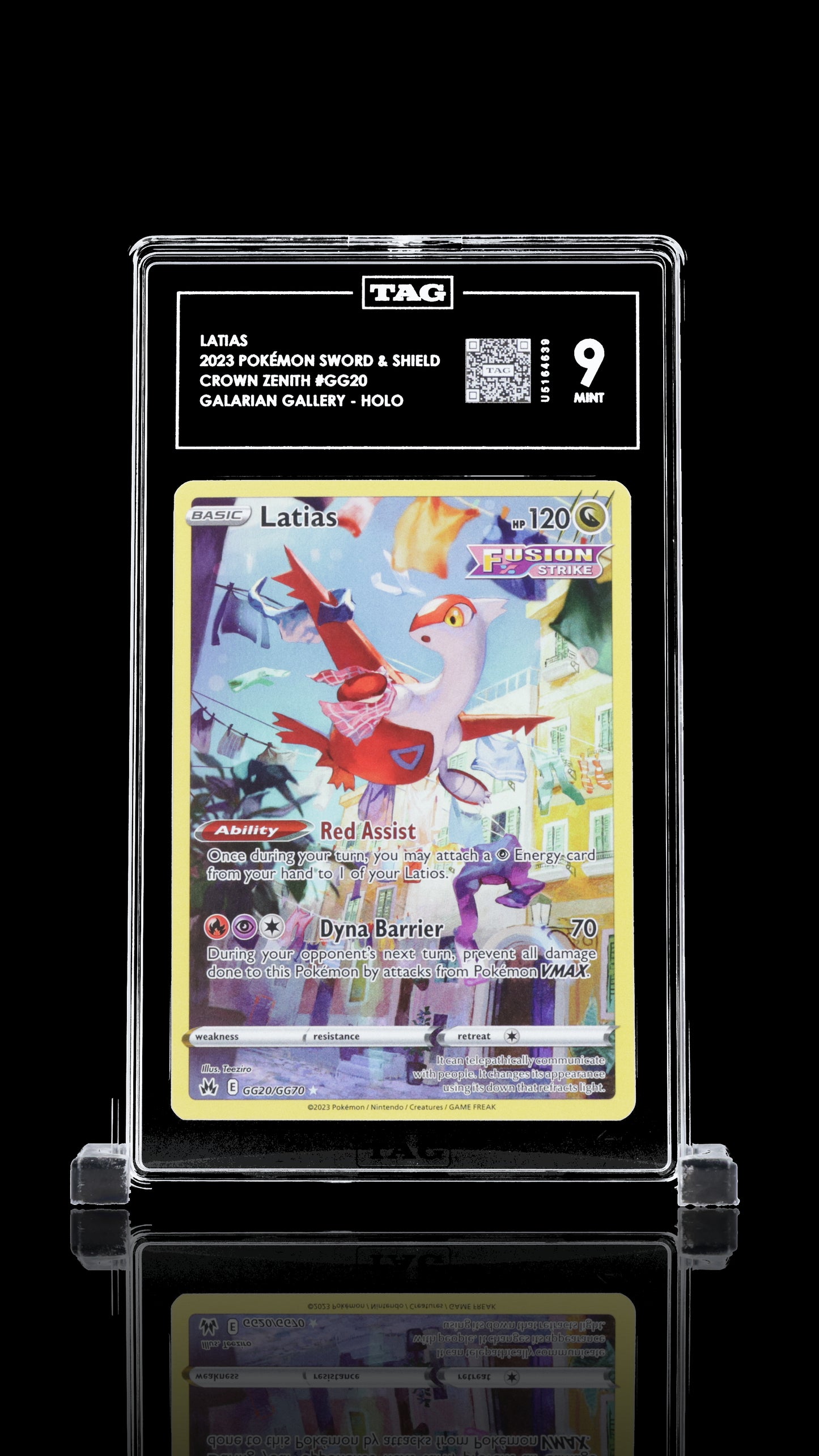 TAG 9 Latias #GG20 2023 Crown Zenith Galarian Gallery PSA 9