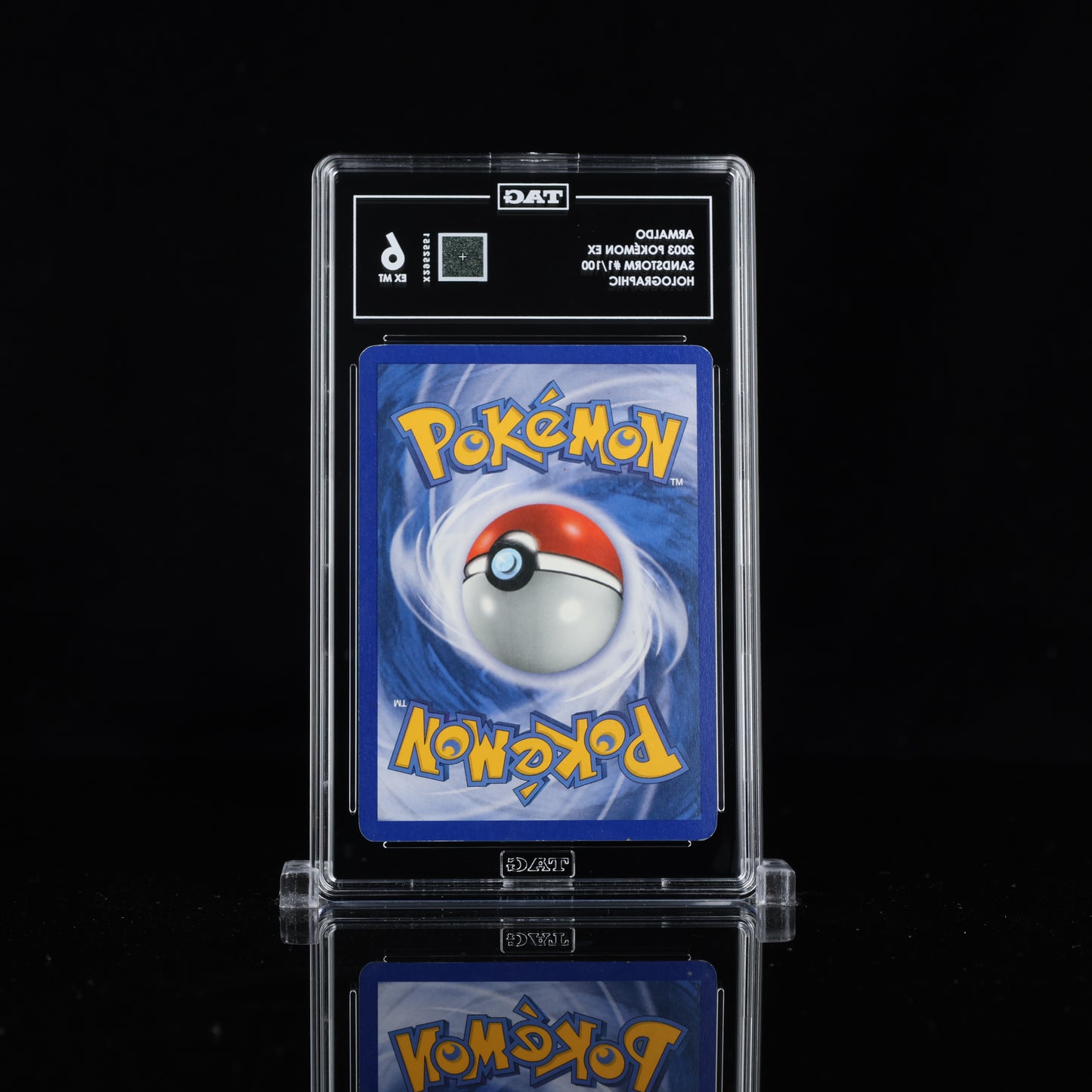 TAG 6 2003 POKÉMON EX #1/100 SANDSTORM ARMALDO - PSA