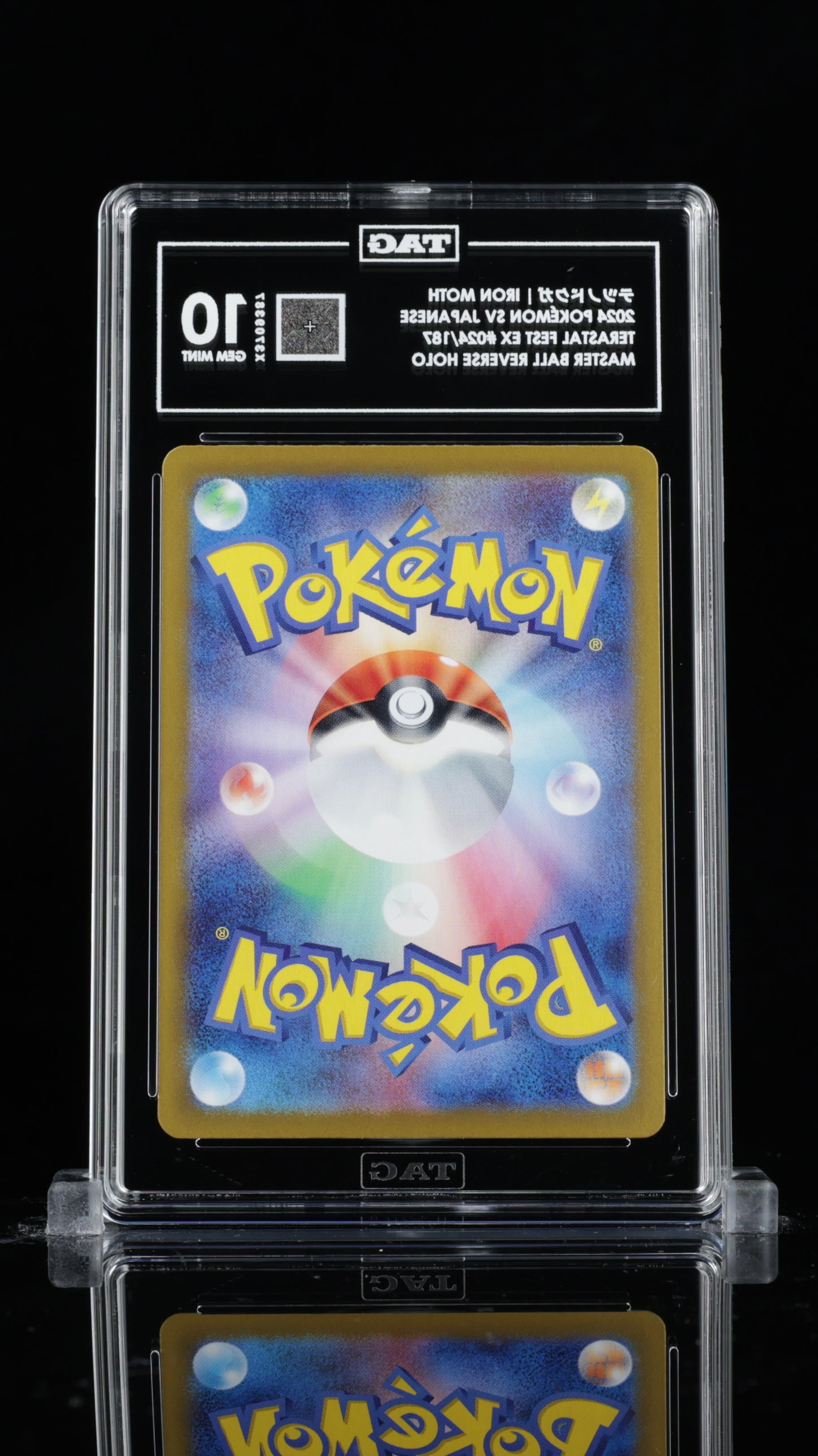 TAG 10 Iron Moth Master Ball #024/187 2024 Terastal Fest ex PSA 10