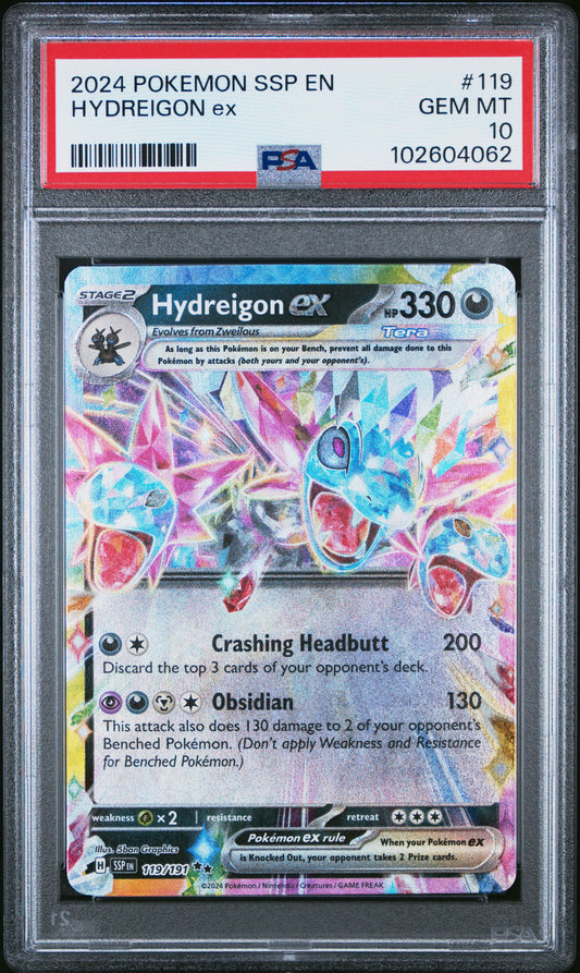 2024 Pokemon Ssp En-Surging Sparks #119 Hydreigon Ex PSA 10