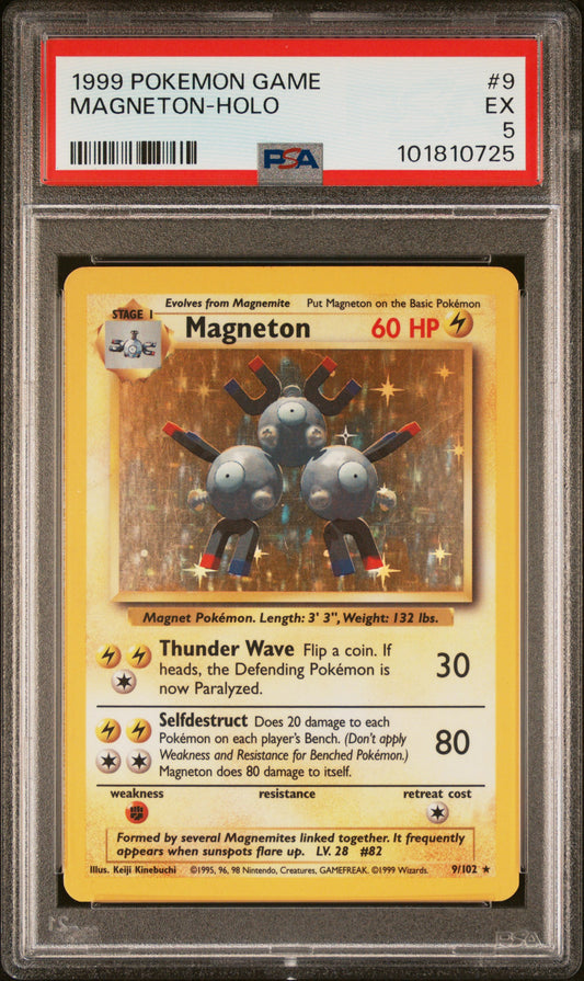 1999 Pokemon Game #9 Magneton-Holo PSA 5