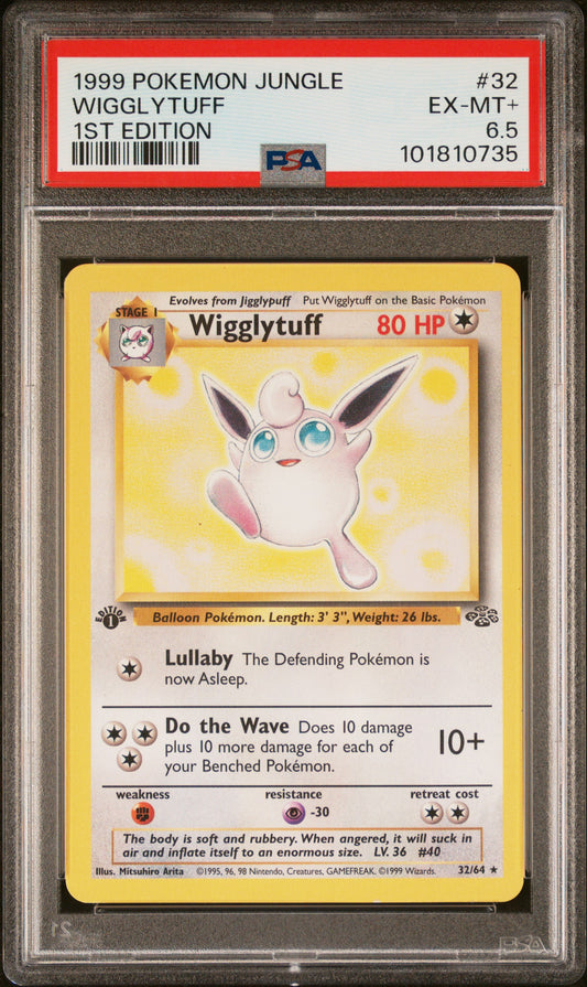 1999 Pokemon Jungle #32 Wigglytuff 1st Edition PSA 6.5
