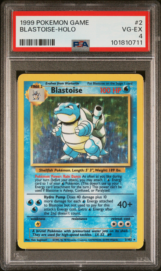 1999 Pokemon Game #2 Blastoise-Holo PSA 4