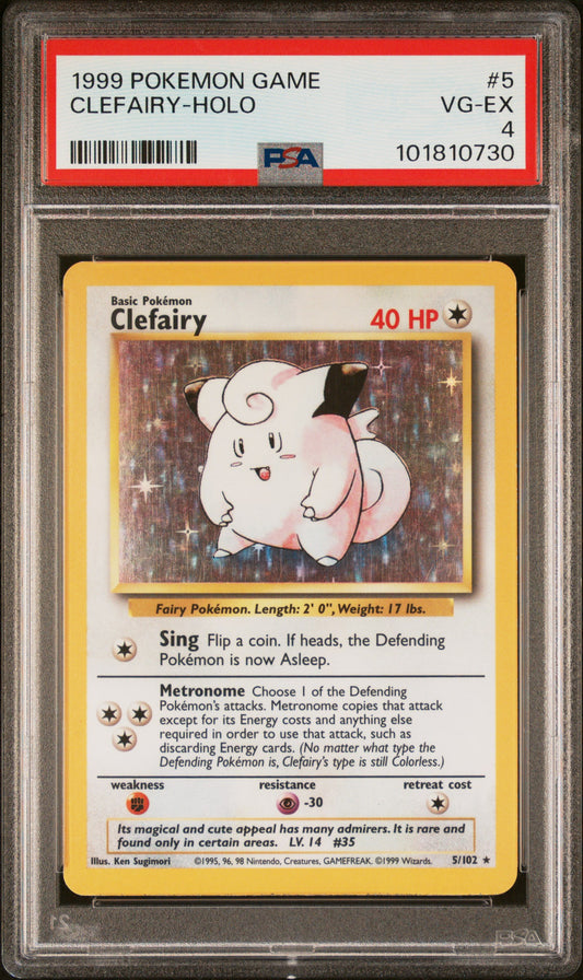 1999 Pokemon Game #5 Clefairy-Holo PSA 4