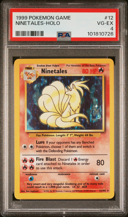 1999 Pokemon Game Ninetales-Holo #12 PSA 4