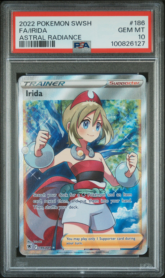 2022 Pokemon Sword & Shield Astral Radiance Fa/Irida #186 Astral Radiance PSA 10