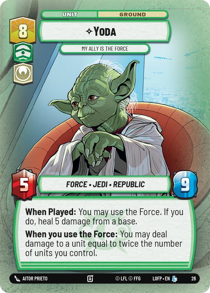 Yoda - My Ally is the Force (Foil) - Legends of the Force - Weekly Play Promos
