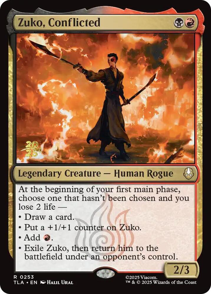 Zuko, Conflicted - Prerelease Cards