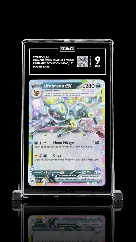 TAG 9 Umbreon ex #060/131 2025 Prismatic Evolutions PSA 9
