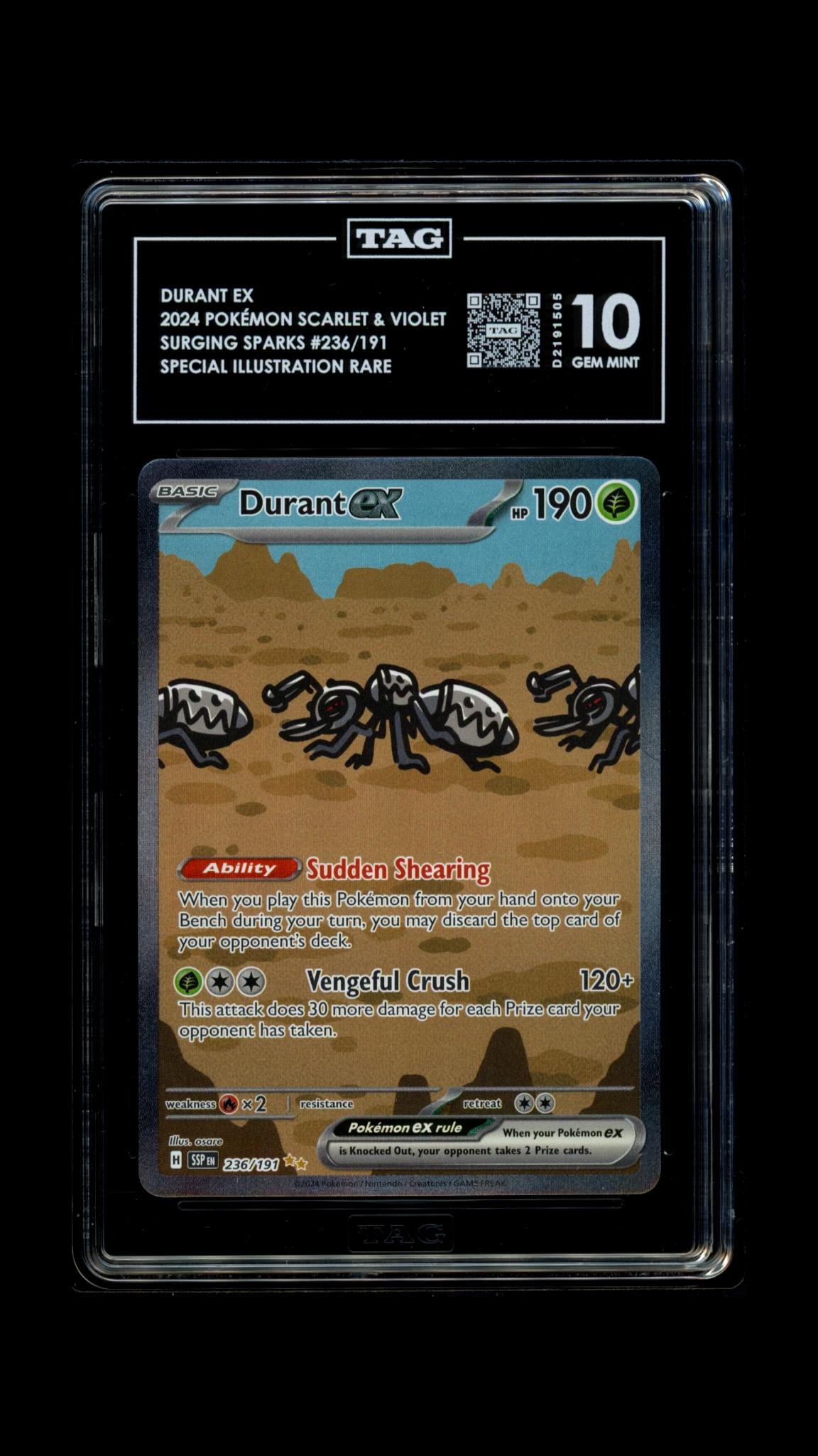 TAG 2024 Surging Sparks Durant ex #236/191 - 10 PSA