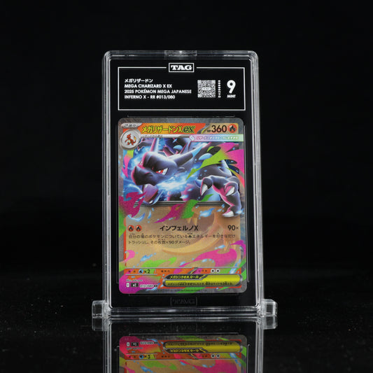 TAG 9 2025 POKÉMON MEGA JAPANESE #013/080 INFERNO X CHARIZARD EX PSA