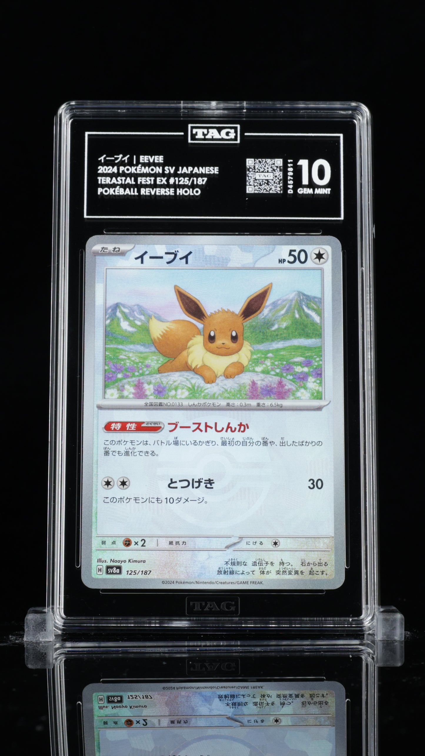 TAG 10 Eevee #125/187 2024 Terastal Fest ex PSA 10