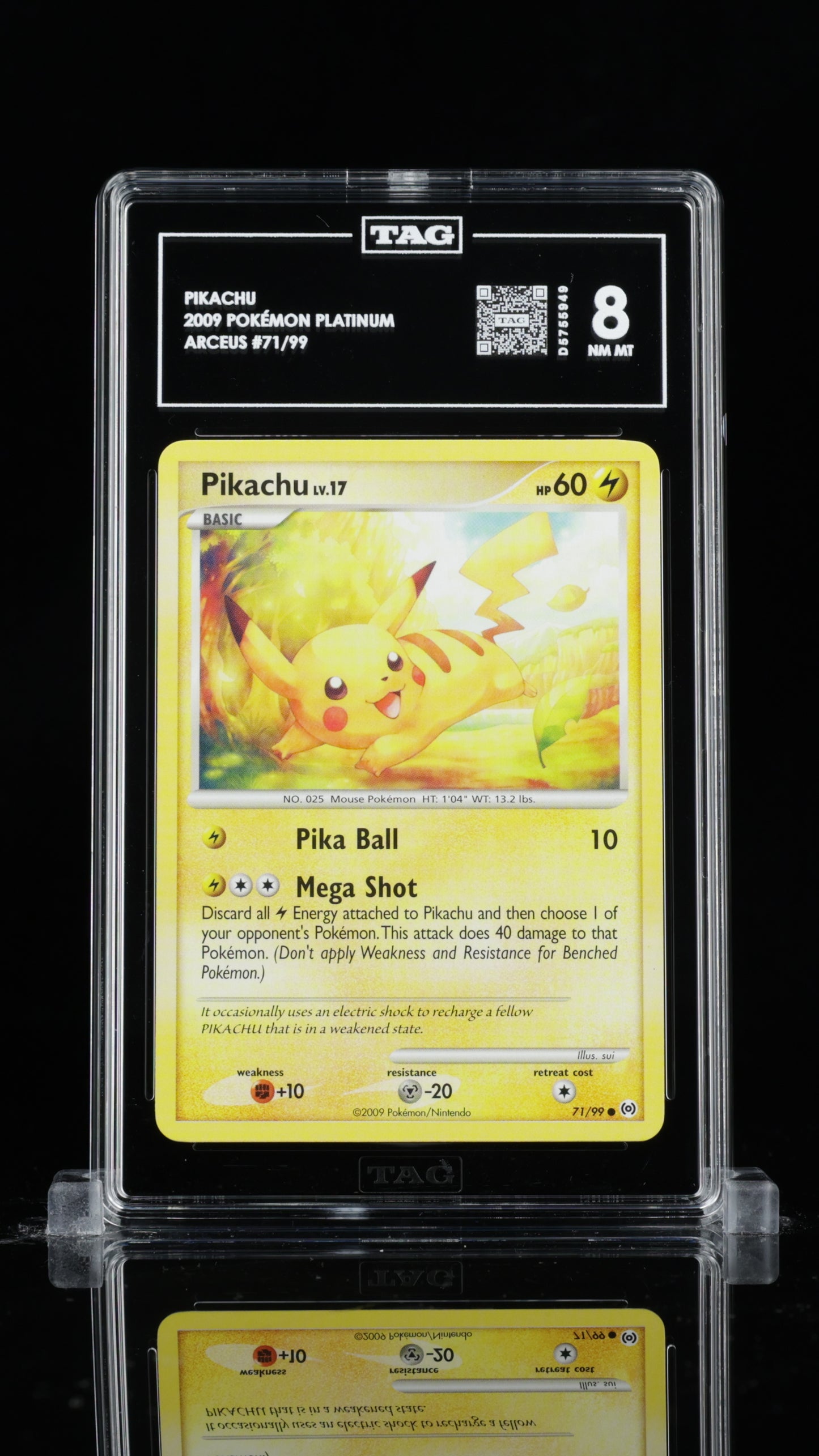 TAG 8 Pikachu #71/99 2009 Arceus PSA 8