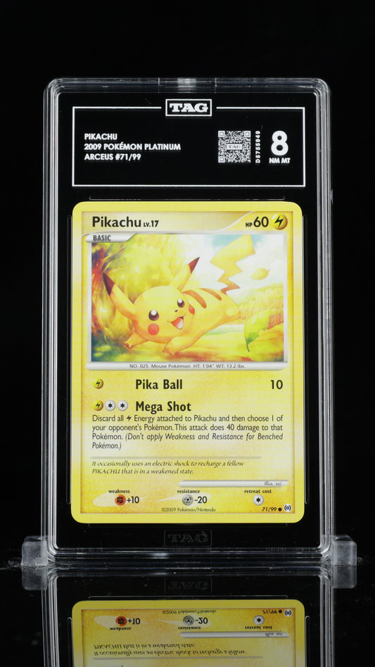 TAG 8 Pikachu #71/99 2009 Arceus PSA 8