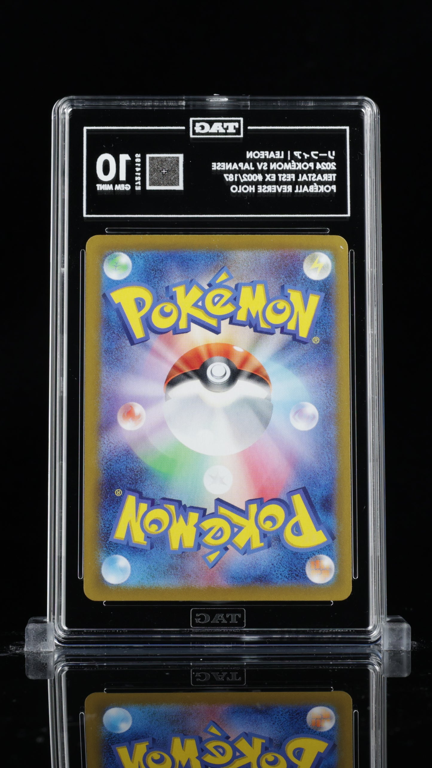 TAG 10 Leafeon Poke Ball #002/187 2024 Terastal Fest ex PSA 10