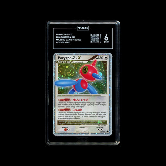 TAG 6 2008 POKÉMON DIAMOND & PEARL #100/100 MAJESTIC DAWN PORYGON-Z LV.X - PSA