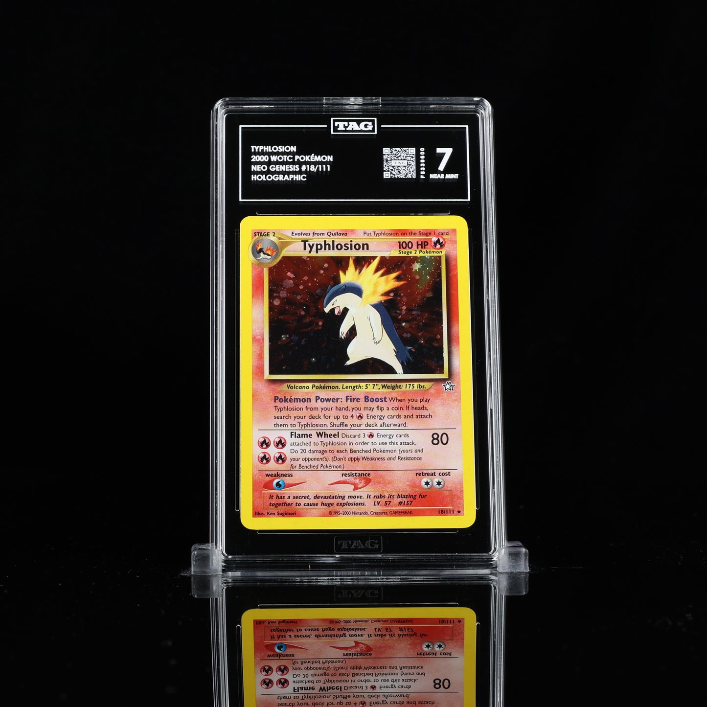TAG 7 2000 WOTC POKÉMON #18/111 NEO GENESIS TYPHLOSION PSA