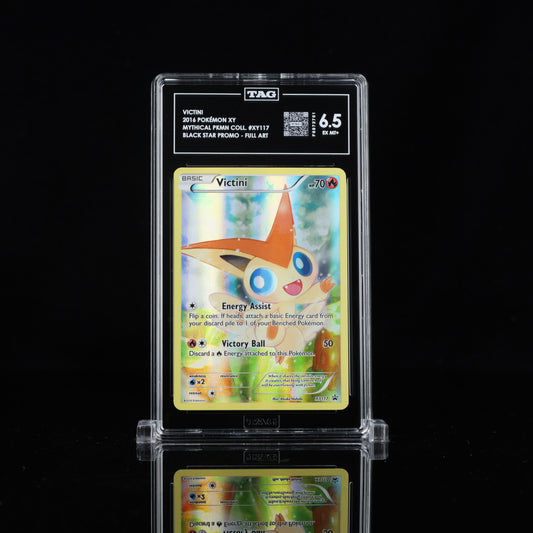 TAG 6.5 2016 POKÉMON XY BLACK STAR PROMOS #XY117 MYTHICAL COLLECTION VICTINI - PSA
