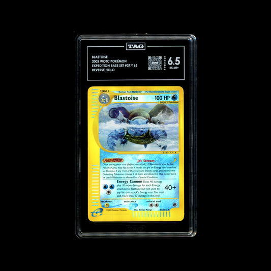 TAG 6.5 2002 WOTC POKÉMON #37/165 EXPEDITION BASE SET BLASTOISE - PSA