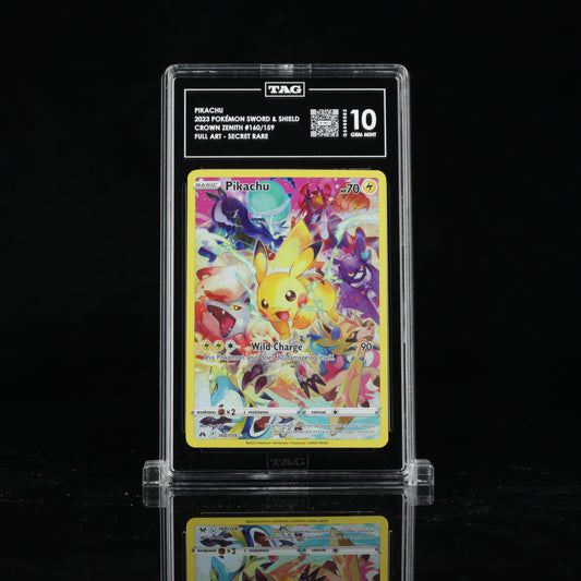TAG 10 2023 POKÉMON SWORD & SHIELD #160/159 CROWN ZENITH PIKACHU PSA