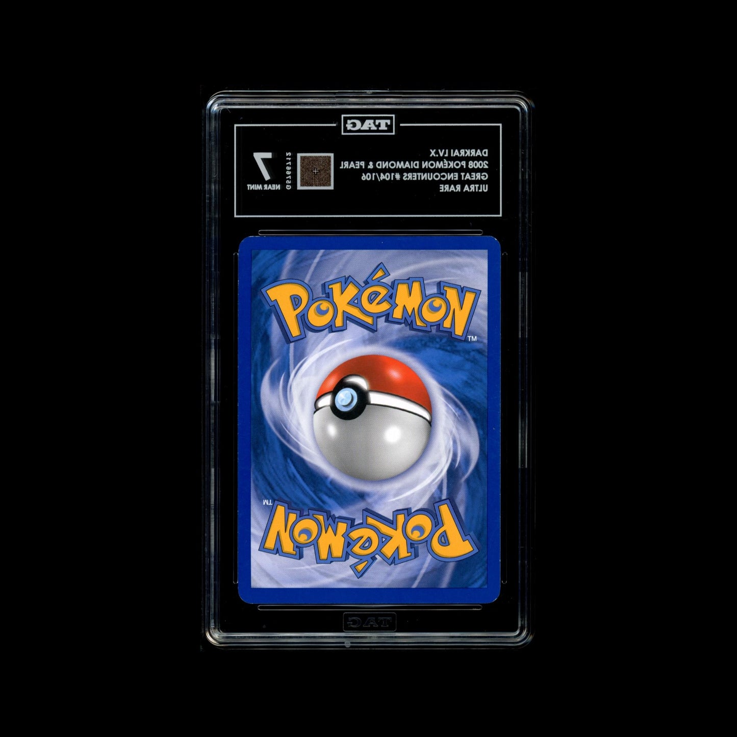 TAG 7 2008 POKÉMON DIAMOND & PEARL #104/106 GREAT ENCOUNTERS DARKRAI LV.X - PSA