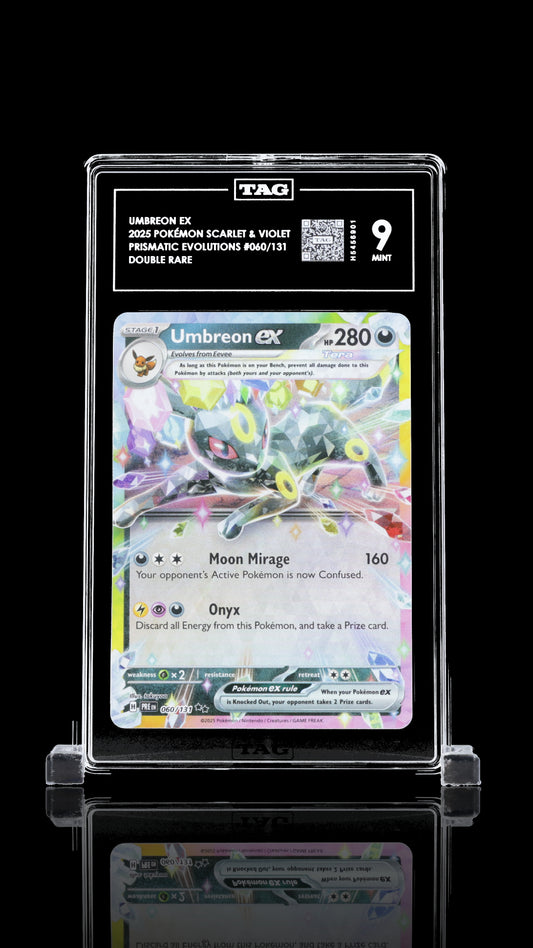 TAG 9 Umbreon ex #060/131 2025 Prismatic Evolutions PSA 9