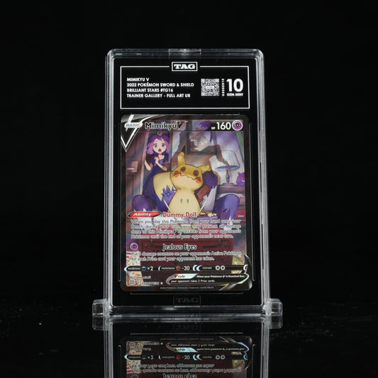 TAG 10 2022 POKÉMON SWORD & SHIELD #TG16 BRILLIANT STARS TRAINER GALLERY MIMIKYU V - PSA