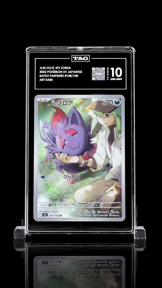 TAG 10 N's Zorua #108/100 2025 Battle Partners PSA 10