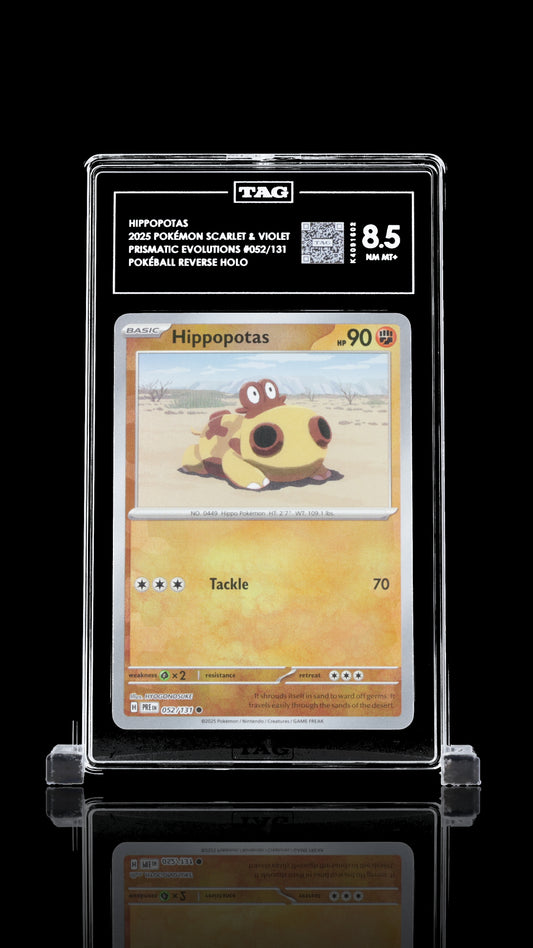 TAG 8 Hippopotas #052/131 2025 Prismatic Evolutions PSA 8