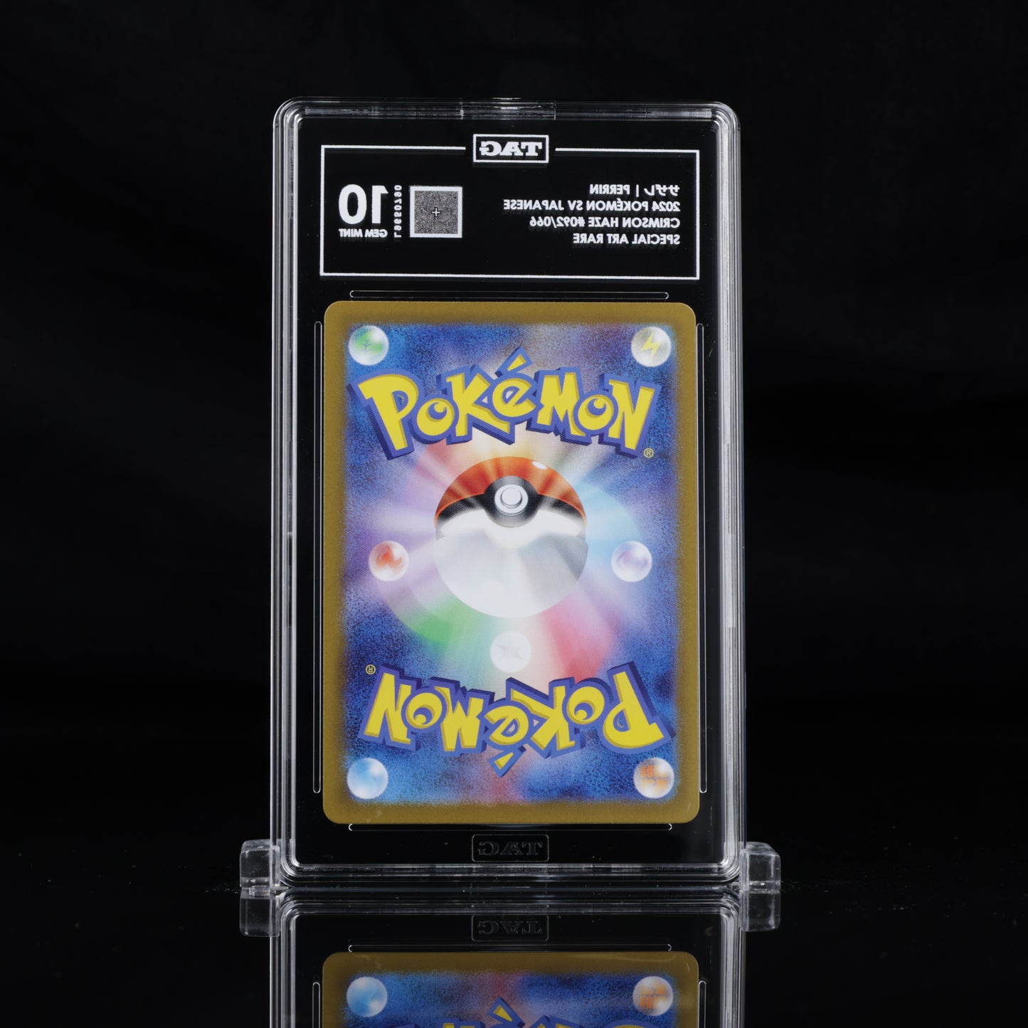 TAG 10 2024 POKÉMON SCARLET & VIOLET JAPANESE #092/066 CRIMSON HAZE PERRIN - PSA