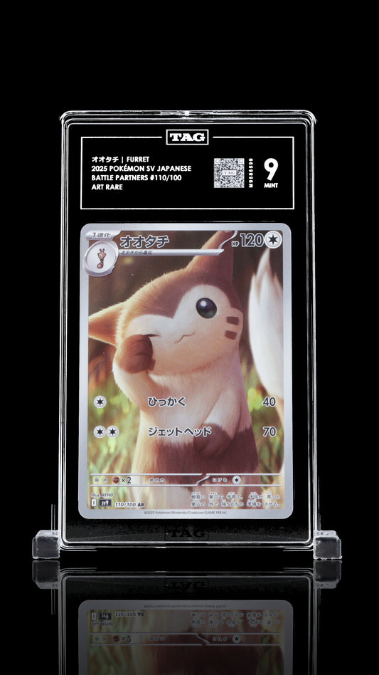 TAG 9 Furret #110/100 2025 Battle Partners PSA 9