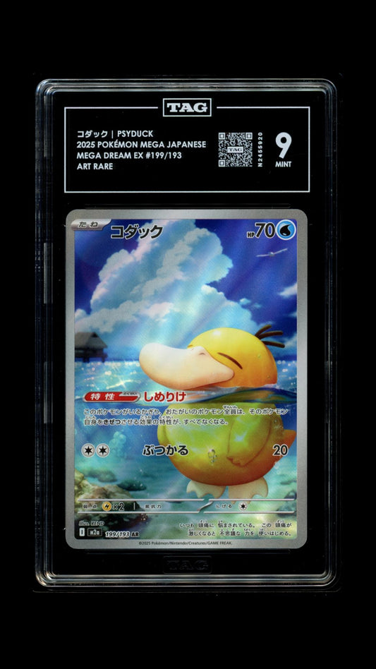TAG 2025 Mega Dream ex Psyduck #199/193 - 9 PSA