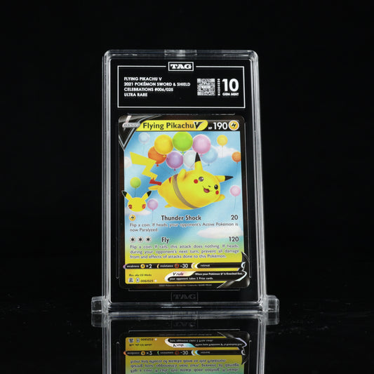 TAG 10 2021 POKÉMON SWORD & SHIELD #006/025 CELEBRATIONS FLYING PIKACHU V PSA