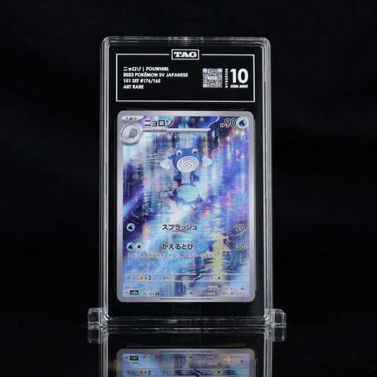 TAG 10 2023 POKÉMON SCARLET & VIOLET JAPANESE #176/165 151 POLIWHIRL - GEM MINT PSA