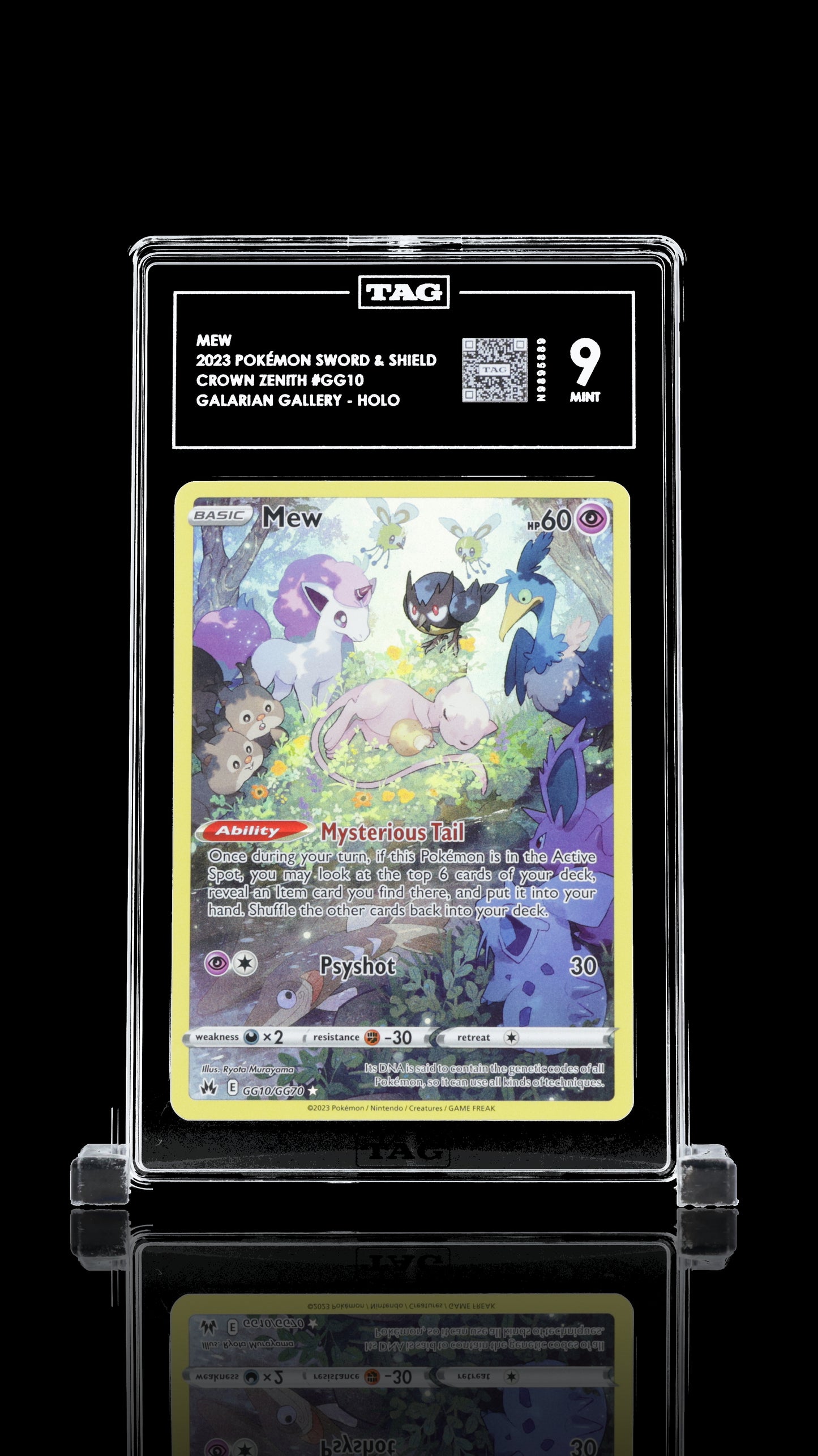 TAG 9 Mew #GG10 2023 Crown Zenith Galarian Gallery PSA 9
