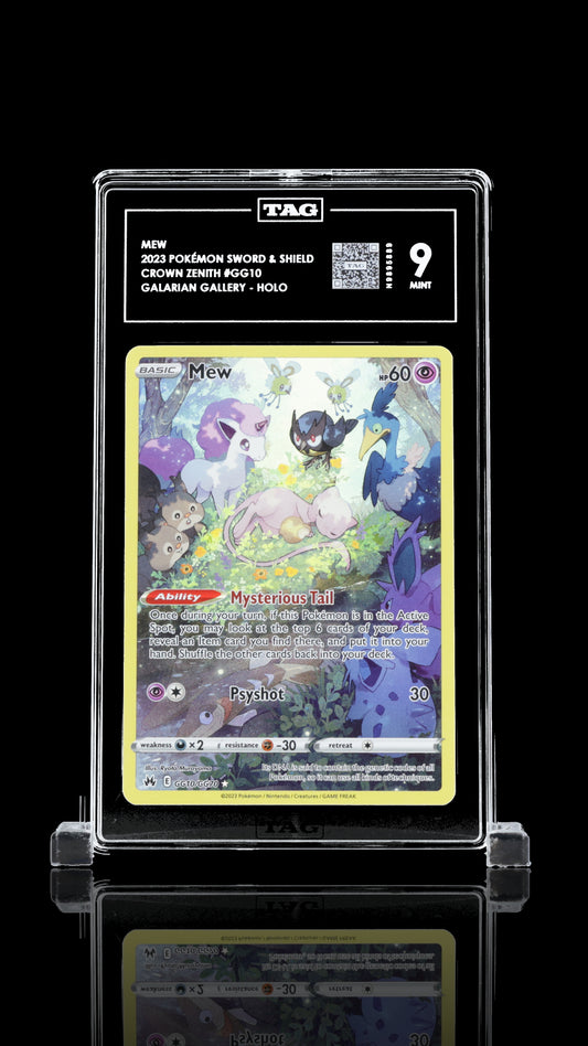 TAG 9 Mew #GG10 2023 Crown Zenith Galarian Gallery PSA 9