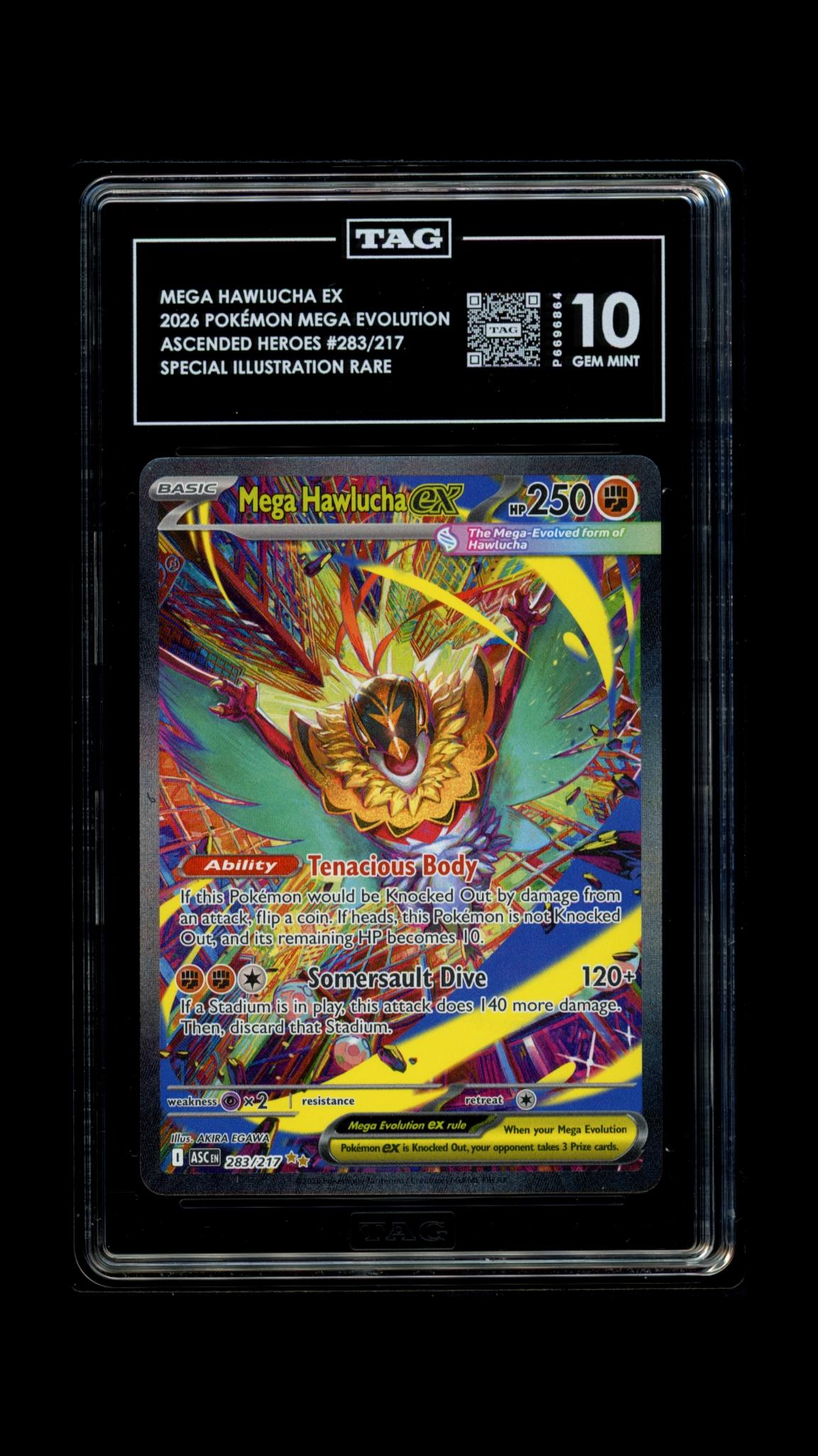 TAG 2026 Ascended Heroes Mega Hawlucha ex #283/217 - 10 PSA