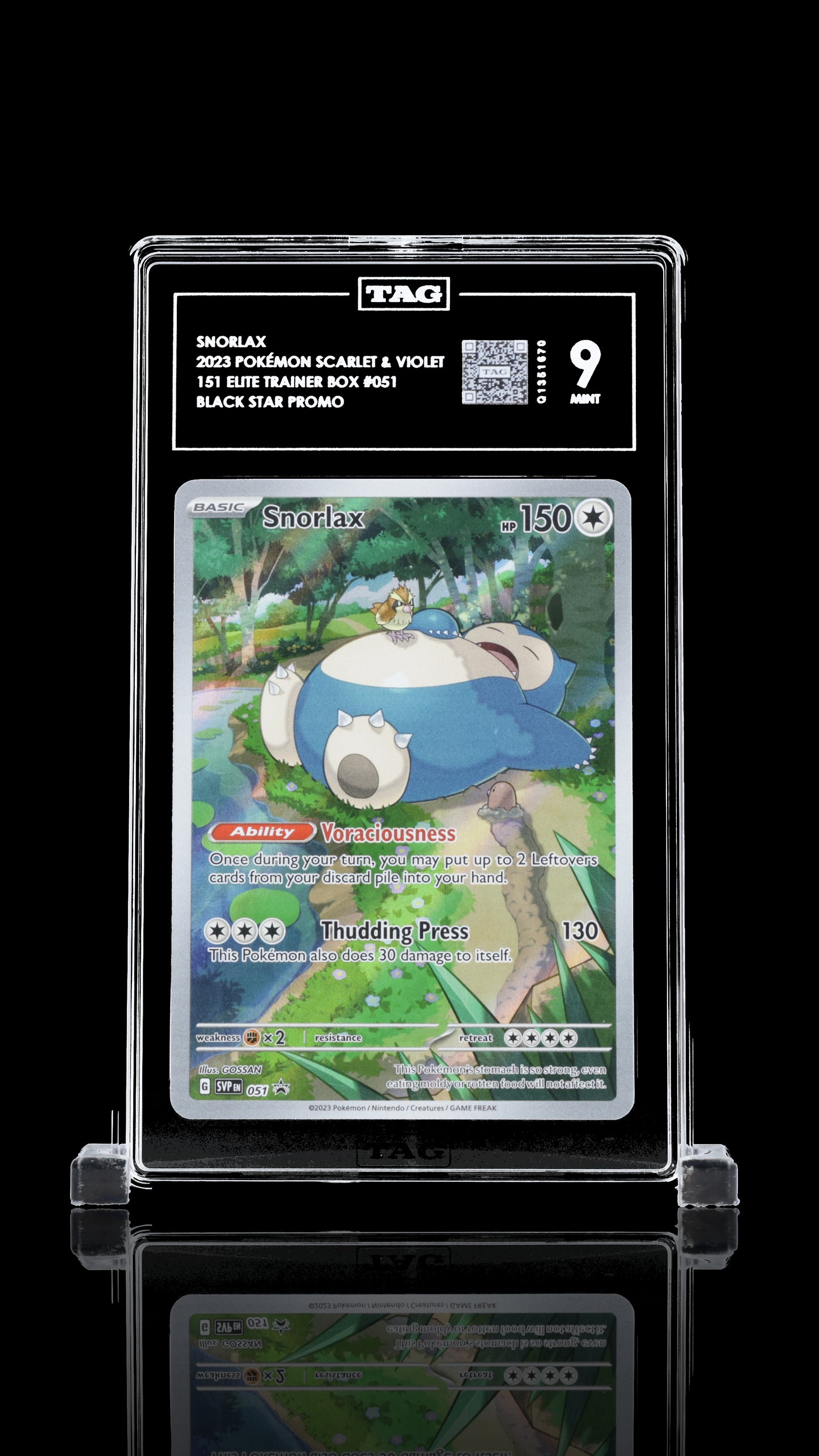 TAG 9 Snorlax #051 2023 151 Elite Trainer Box PSA 9
