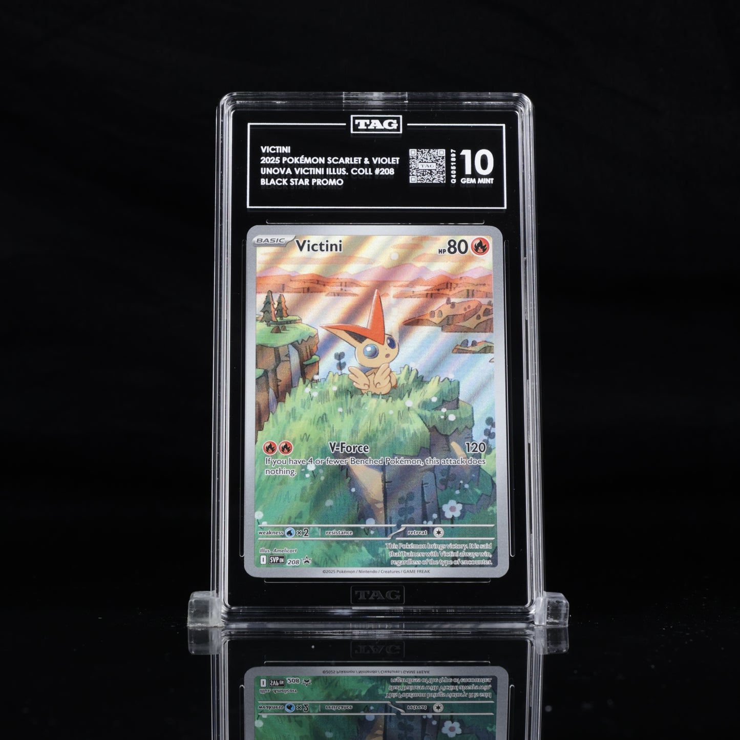 TAG 10 2025 POKEMON SVP PROMO UNOVA VICTINI ILLUSTRATION COLLECTION #208 VICTINI PSA 10
