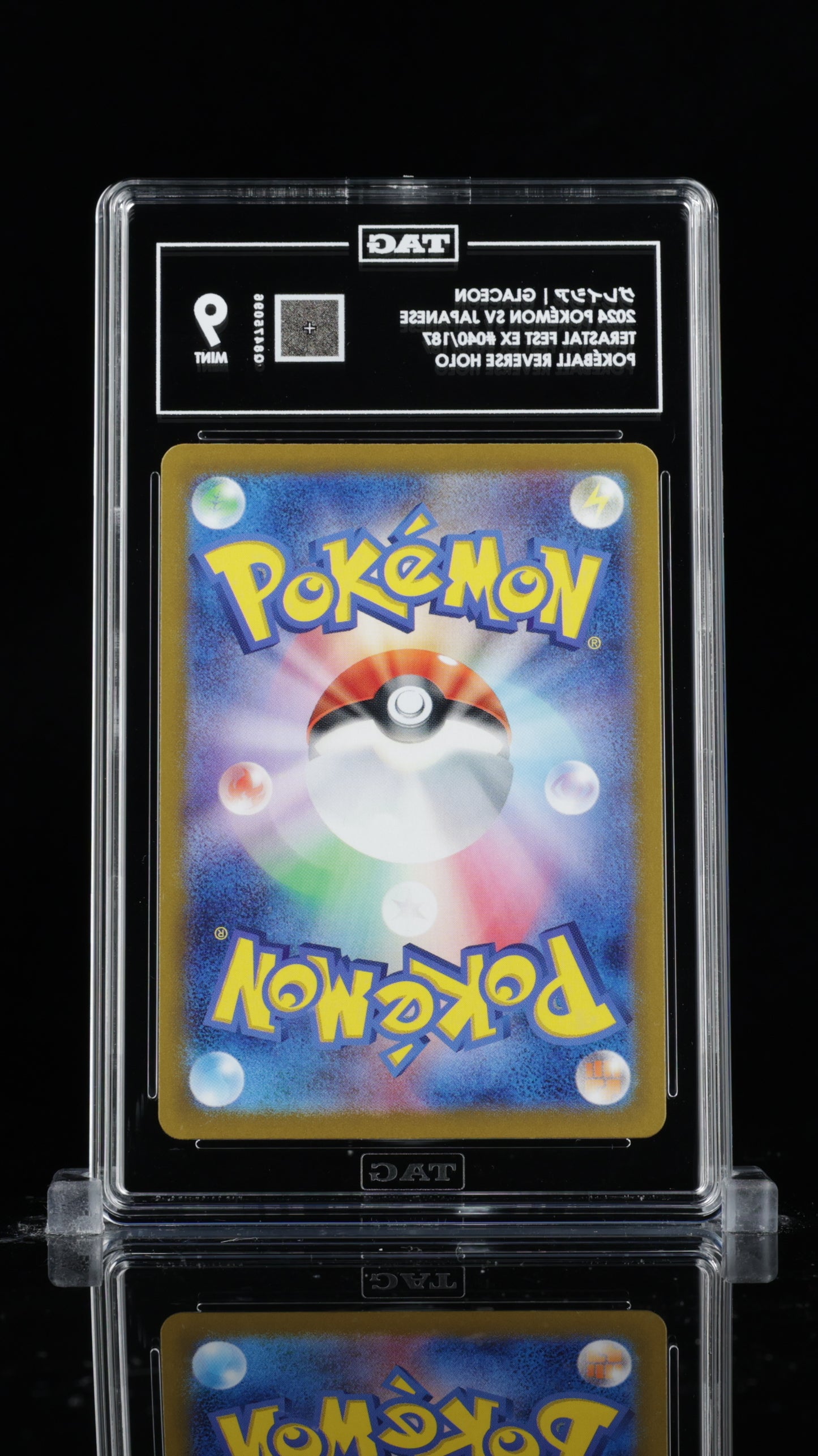 TAG 9 Glaceon Poke Ball #040/187 2024 Terastal Fest ex PSA 9