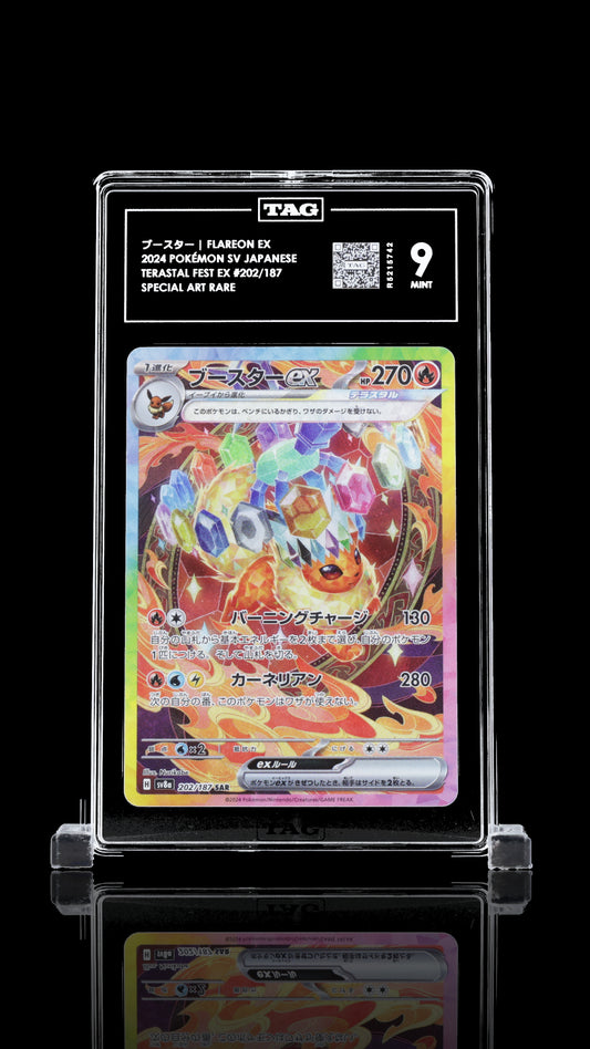 TAG 9 Flareon ex #202/187 2024 Terastal Fest ex PSA 9
